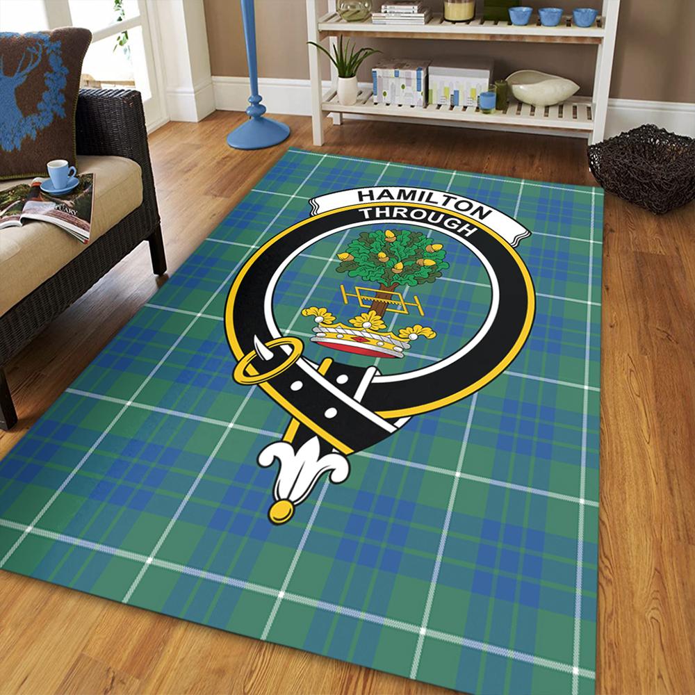 Hamilton Hunting Ancient Tartan Crest Area Rug