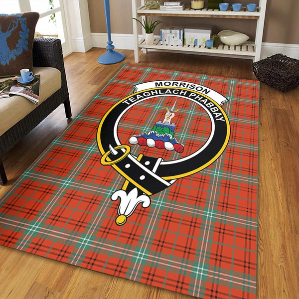 Morrison Red Ancient Tartan Crest Area Rug