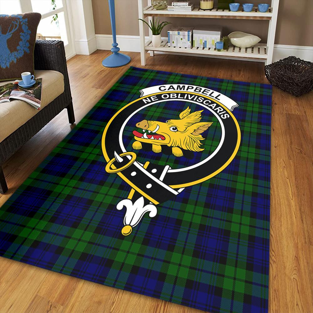 Campbell Modern Tartan Crest Area Rug