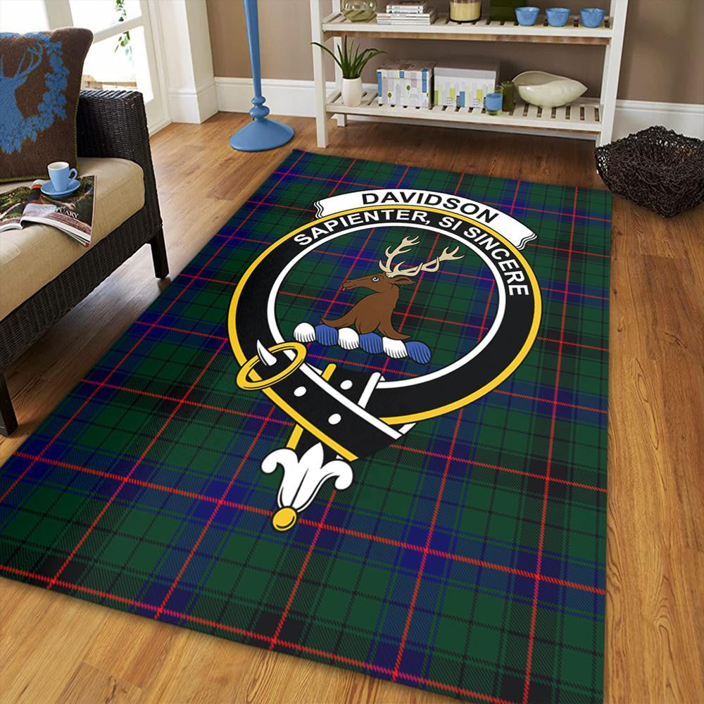 Davidson Modern Tartan Crest Area Rug