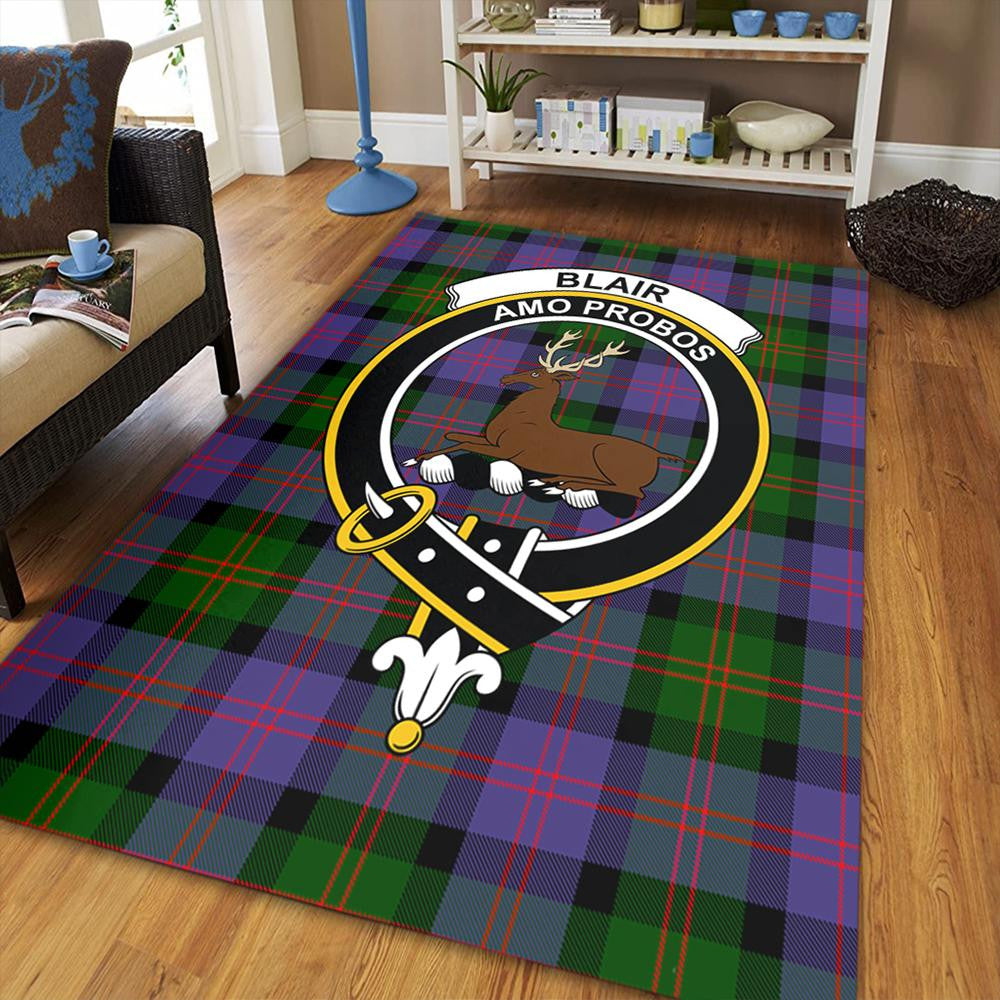 Blair Modern Tartan Crest Area Rug