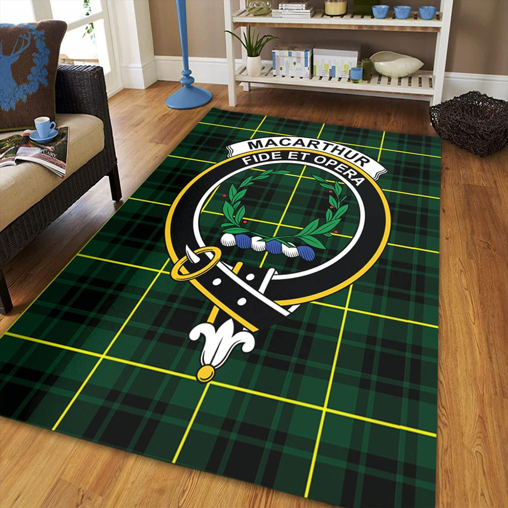 MacArthur Modern Tartan Crest Area Rug