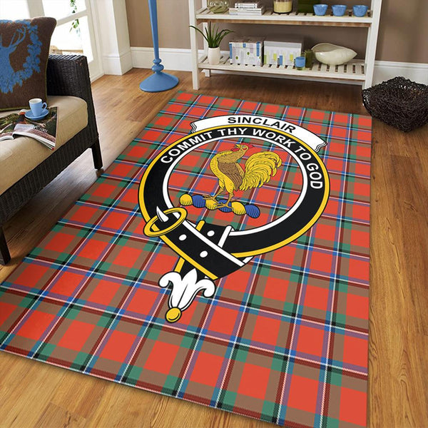 Sinclair Ancient Tartan Crest Area Rug