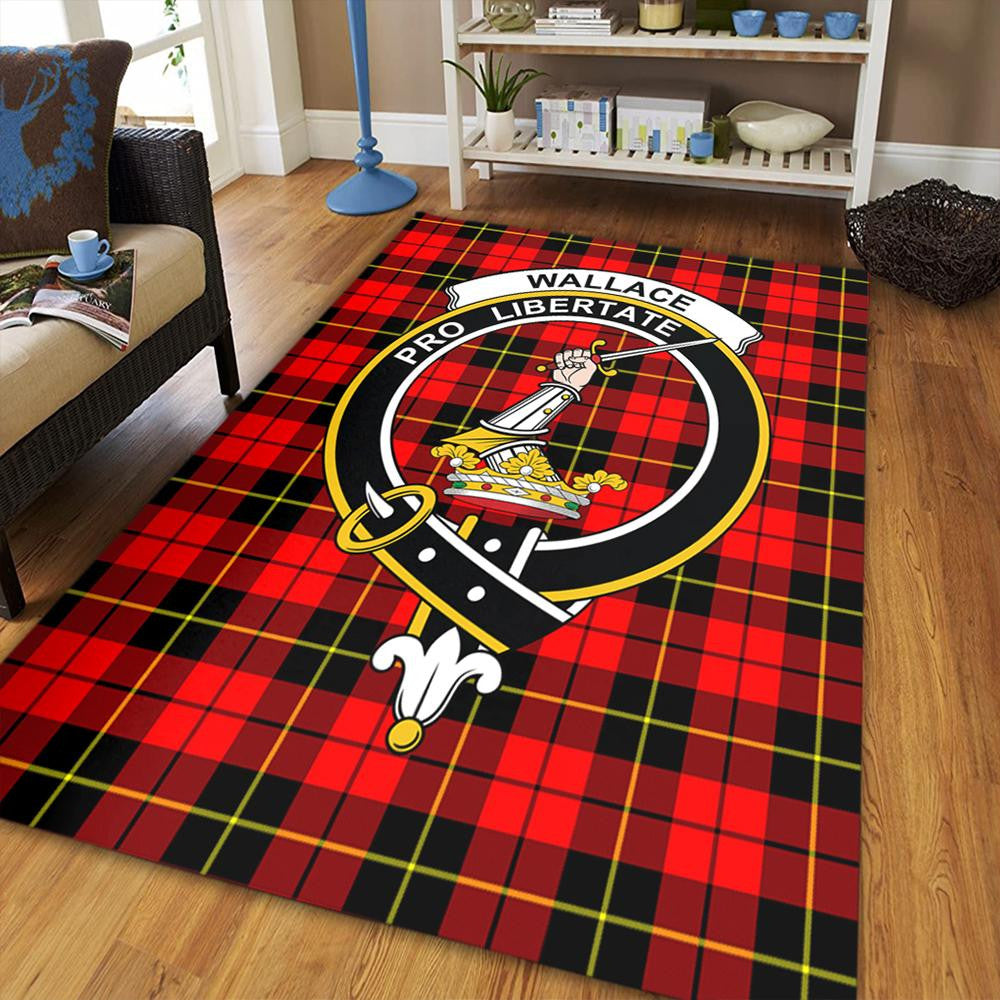 Wallace Hunting - Red Tartan Crest Area Rug