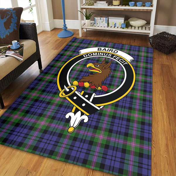 Baird Modern Tartan Crest Area Rug