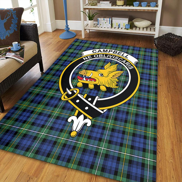 Campbell Argyll Ancient Tartan Crest Area Rug