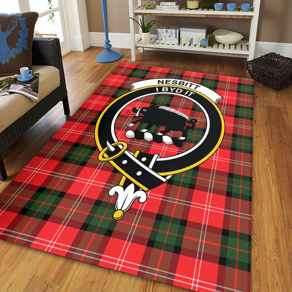 Nesbitt Modern Tartan Crest Area Rug