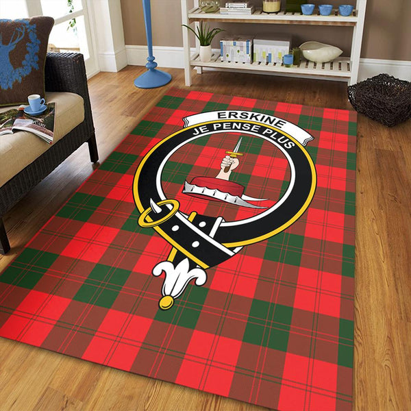 Erskine Modern Tartan Crest Area Rug