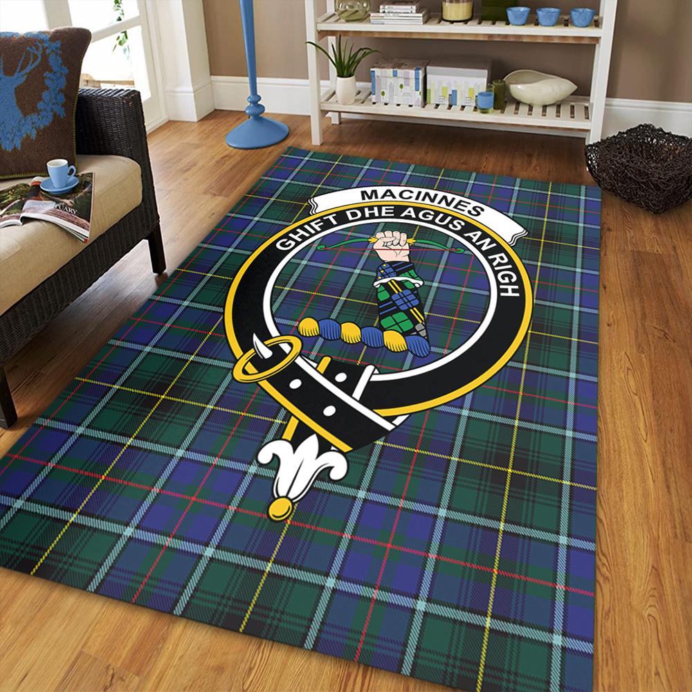 MacInnes Modern Tartan Crest Area Rug