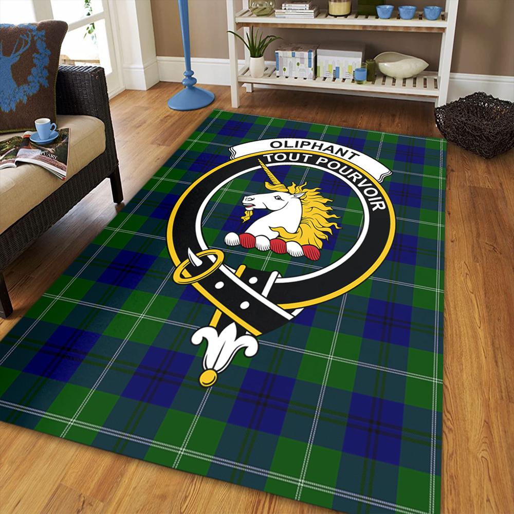 Oliphant Modern Tartan Crest Area Rug