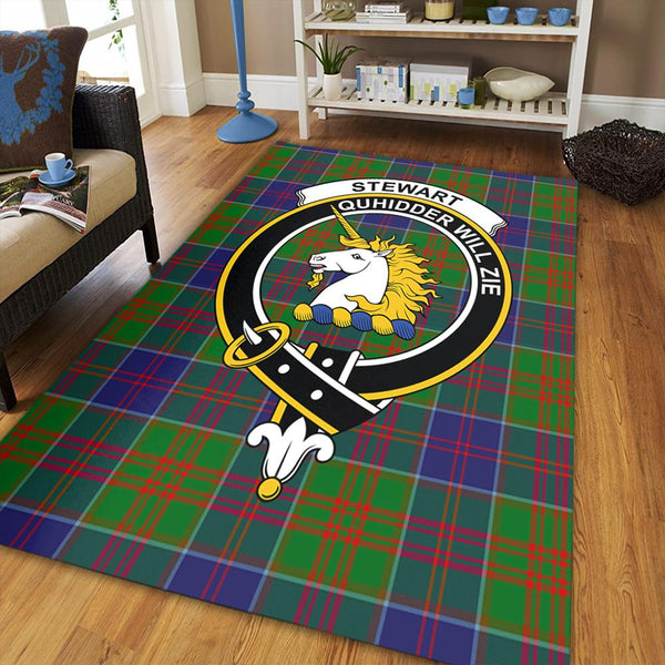 Stewart of Appin Hunting Modern Tartan Crest Area Rug