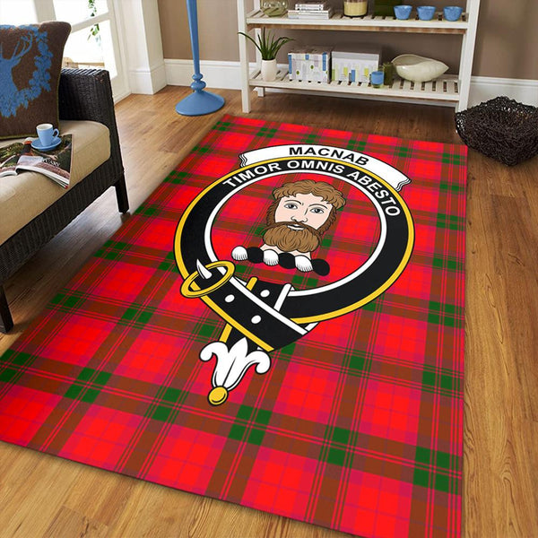 MacNab Modern Tartan Crest Area Rug