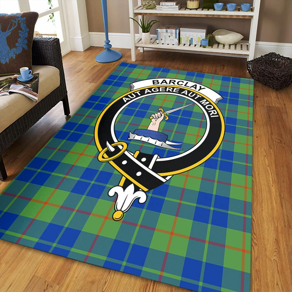 Barclay Hunting Ancient Tartan Crest Area Rug