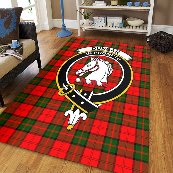 Dunbar Modern Tartan Crest Area Rug