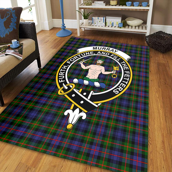 Murray of Atholl Modern Tartan Crest Area Rug