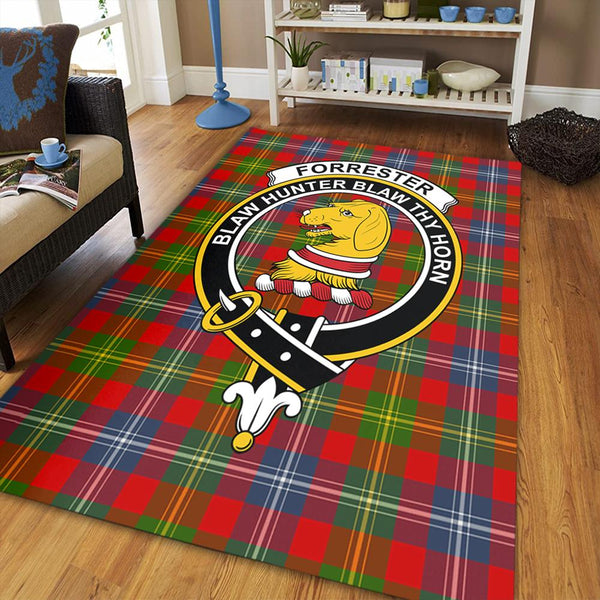 Forrester Tartan Crest Area Rug