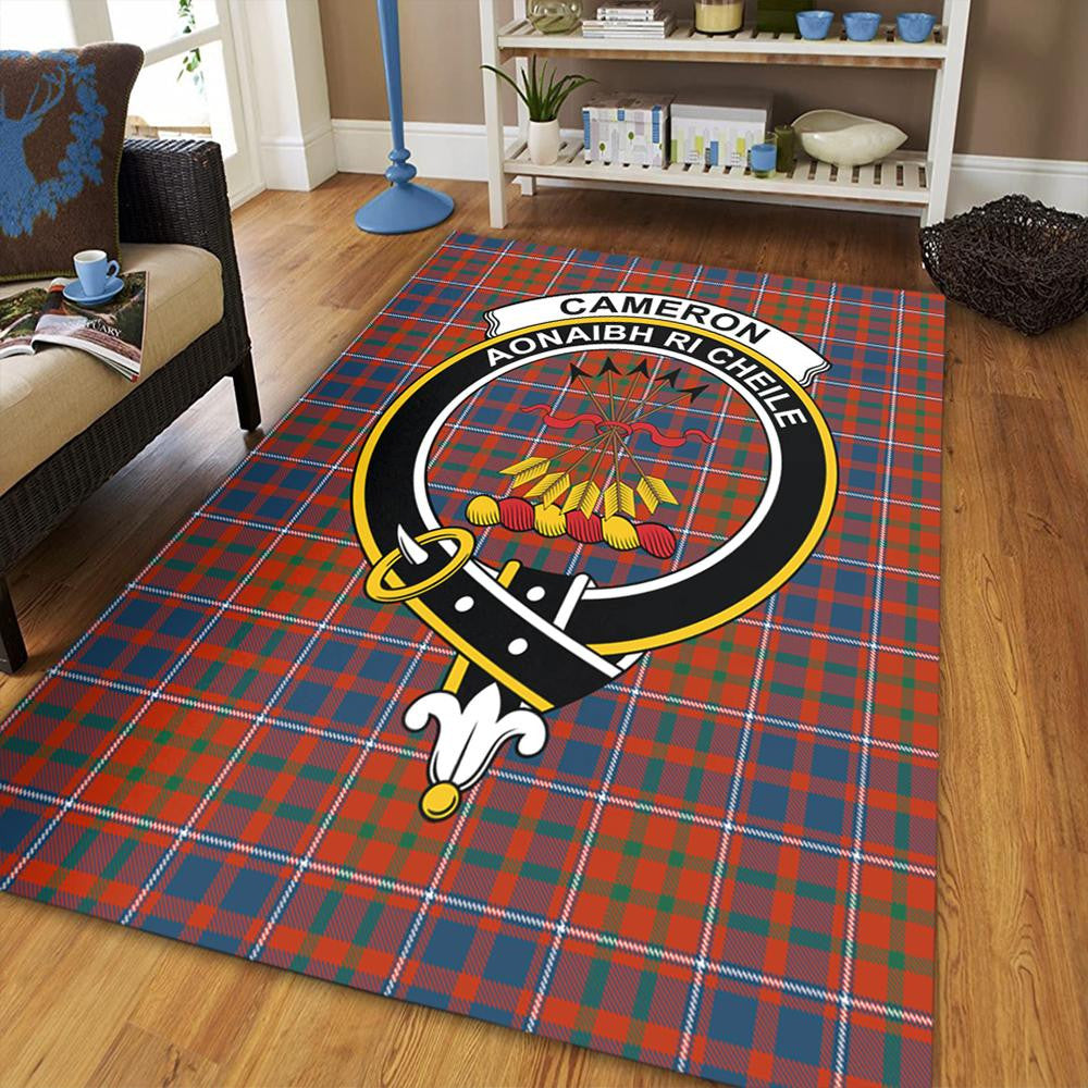 Cameron of Lochiel Ancient Tartan Crest Area Rug