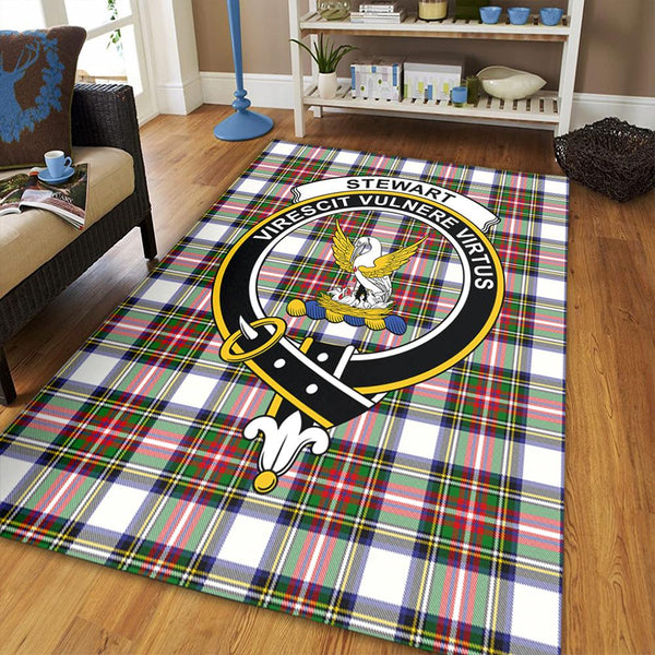 Stewart Dress Modern Tartan Crest Area Rug