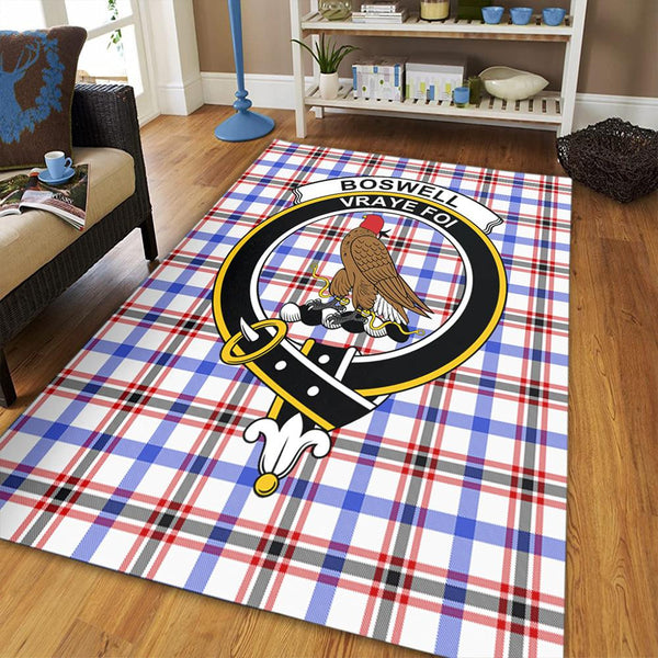 Boswell Modern Tartan Crest Area Rug