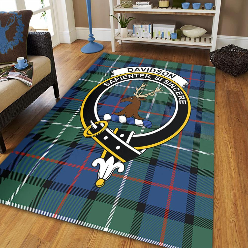 Davidson of Tulloch Tartan Crest Area Rug