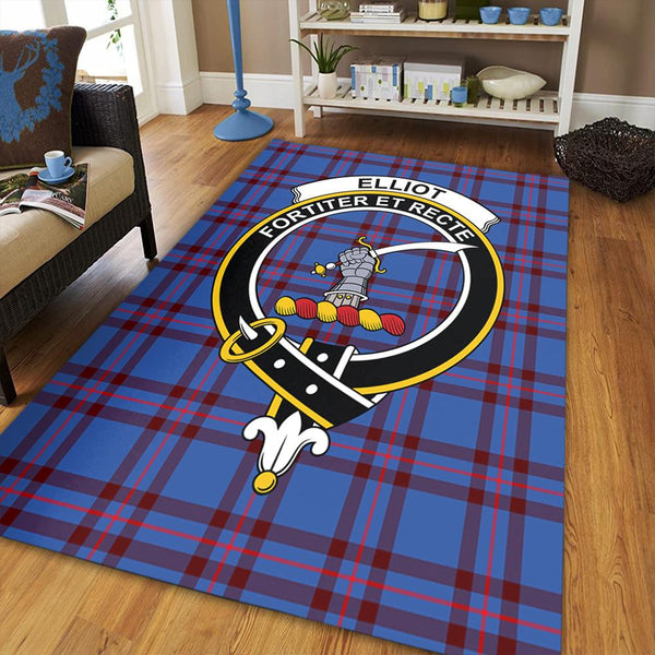 Elliot Modern Tartan Crest Area Rug