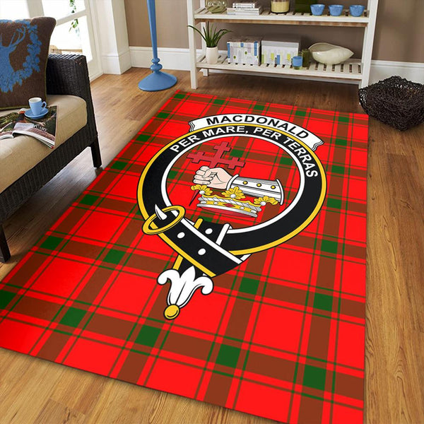 MacDonald of Sleat Tartan Crest Area Rug