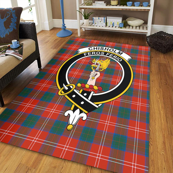 Chisholm Ancient Tartan Crest Area Rug