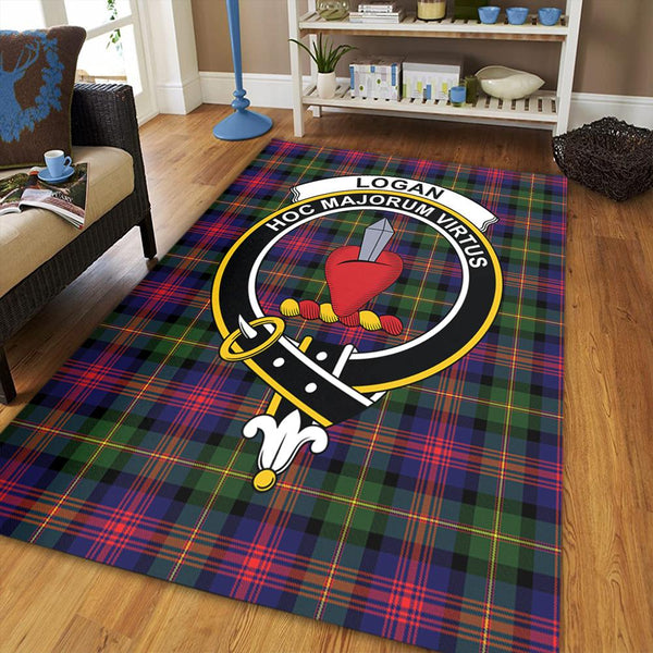 Logan Modern Tartan Crest Area Rug