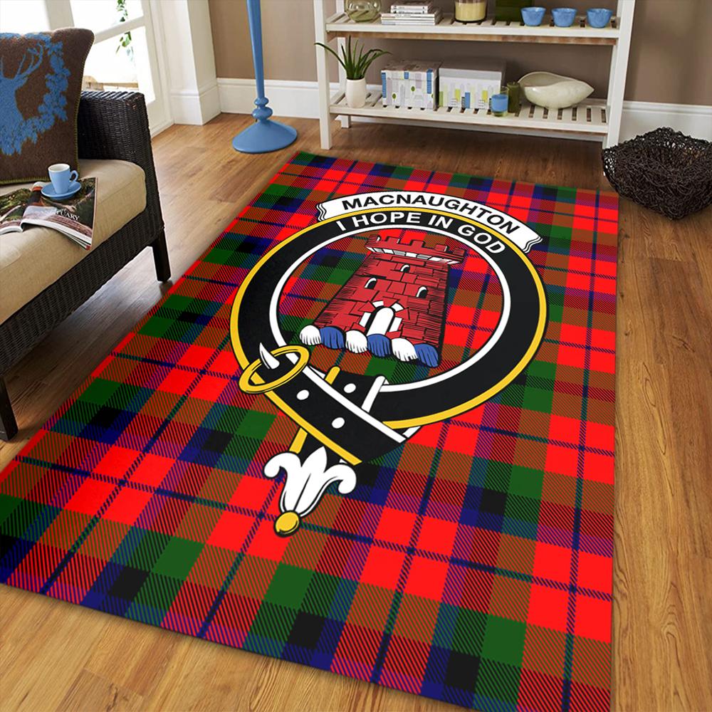 MacNaughton Modern Tartan Crest Area Rug