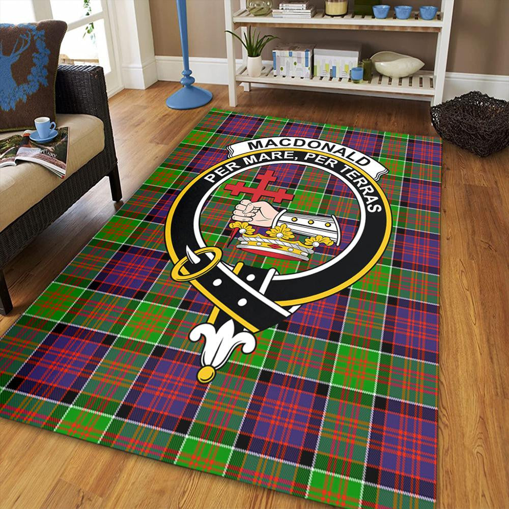 MacDonald of Clanranald Tartan Crest Area Rug