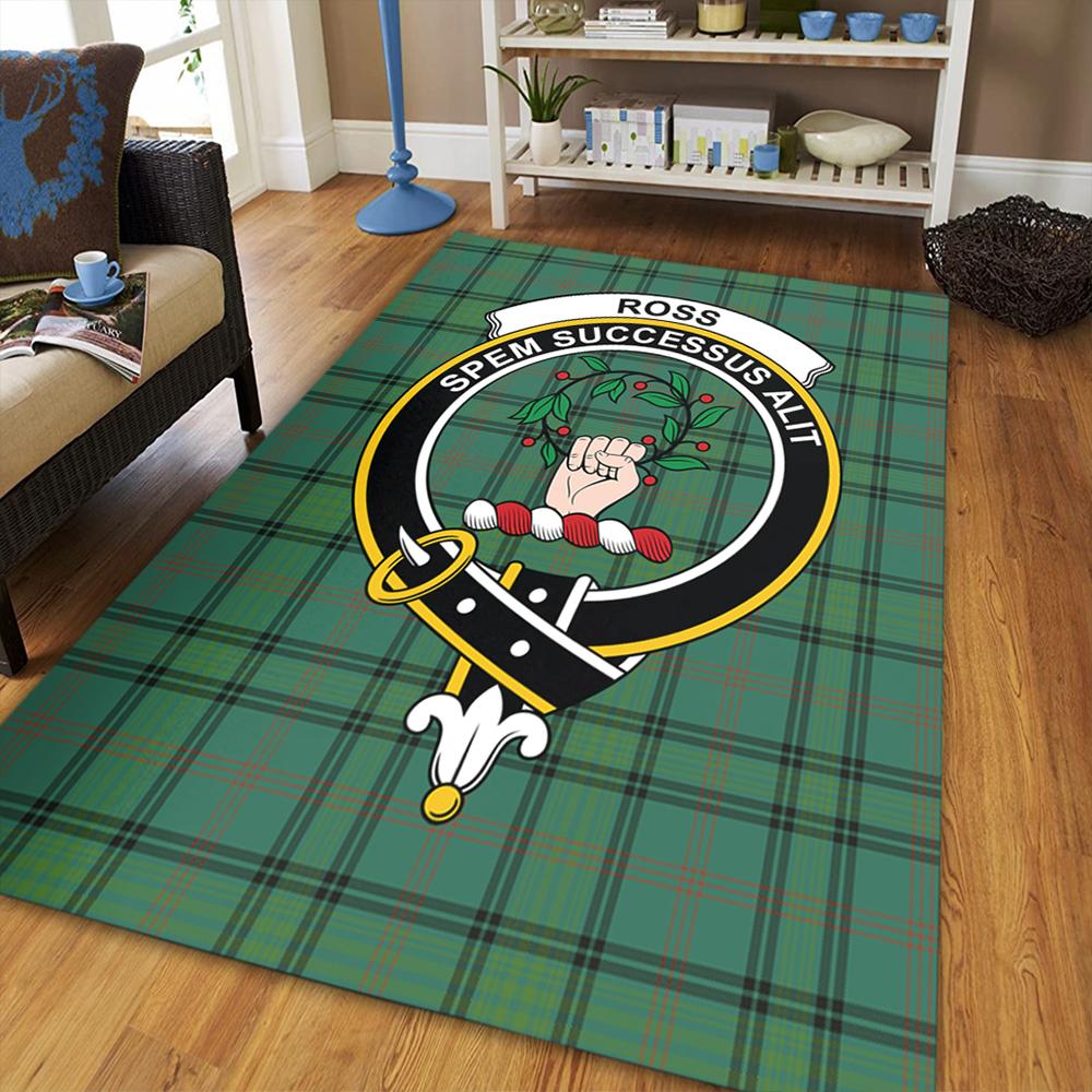 Ross Hunting Ancient Tartan Crest Area Rug