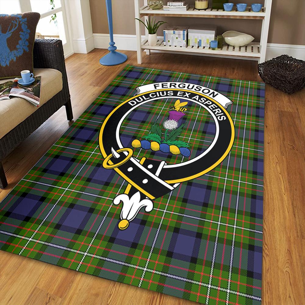 Fergusson Modern Tartan Crest Area Rug