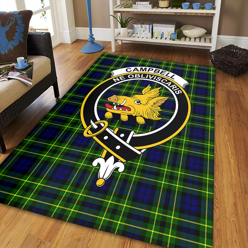 Campbell of Breadalbane Modern Tartan Crest Area Rug