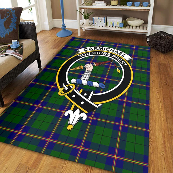 Carmichael Modern Tartan Crest Area Rug