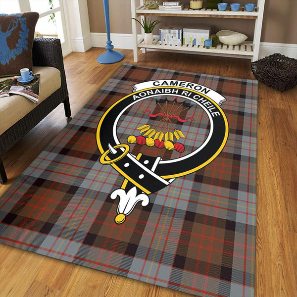 Cameron of Erracht Weathered Tartan Crest Area Rug