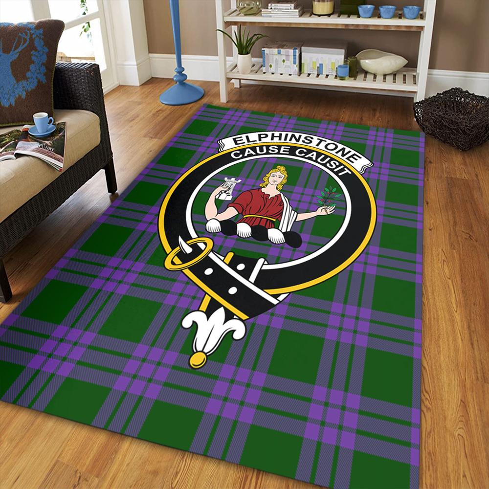 Elphinstone Tartan Crest Area Rug