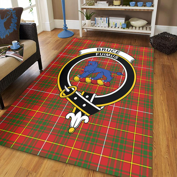 Bruce Modern Tartan Crest Area Rug