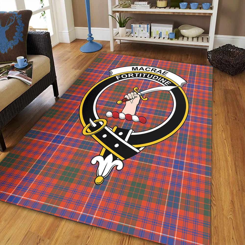 MacRae Ancient Tartan Crest Area Rug