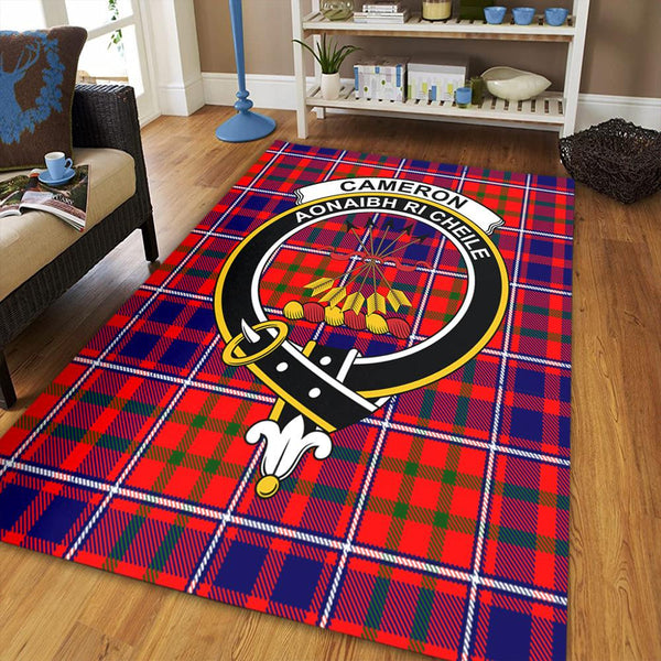 Cameron of Lochiel Modern Tartan Crest Area Rug