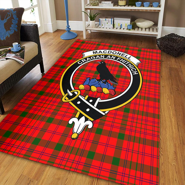 MacDonnell of Keppoch Modern Tartan Crest Area Rug