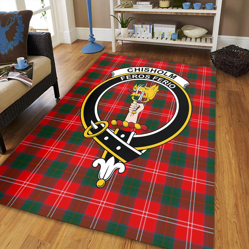 Chisholm Modern Tartan Crest Area Rug