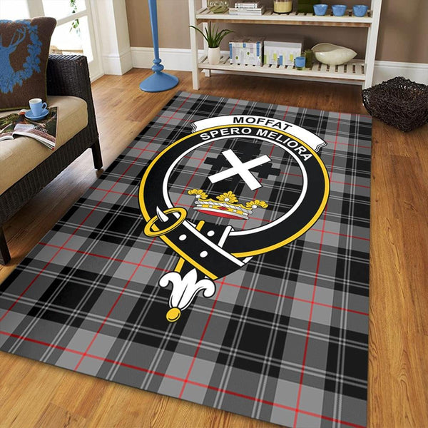 Moffat Modern Tartan Crest Area Rug