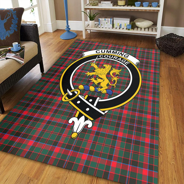 Cumming Hunting Modern Tartan Crest Area Rug