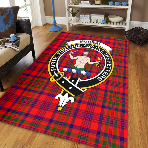 Murray of Tulloch Modern Tartan Crest Area Rug