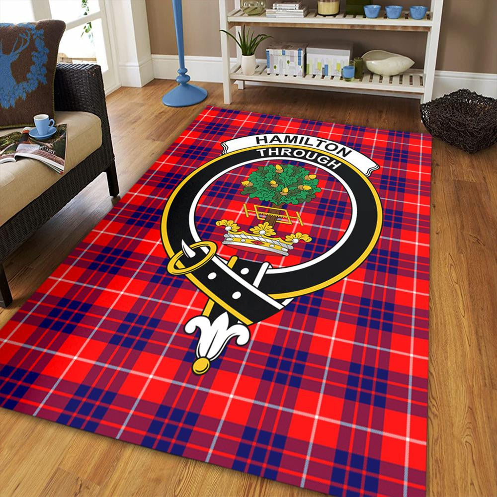 Hamilton Modern Tartan Crest Area Rug