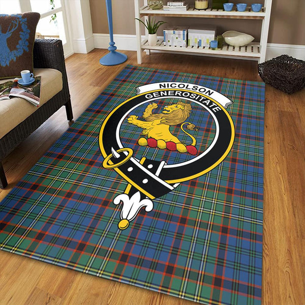 Nicolson Hunting Ancient Tartan Crest Area Rug