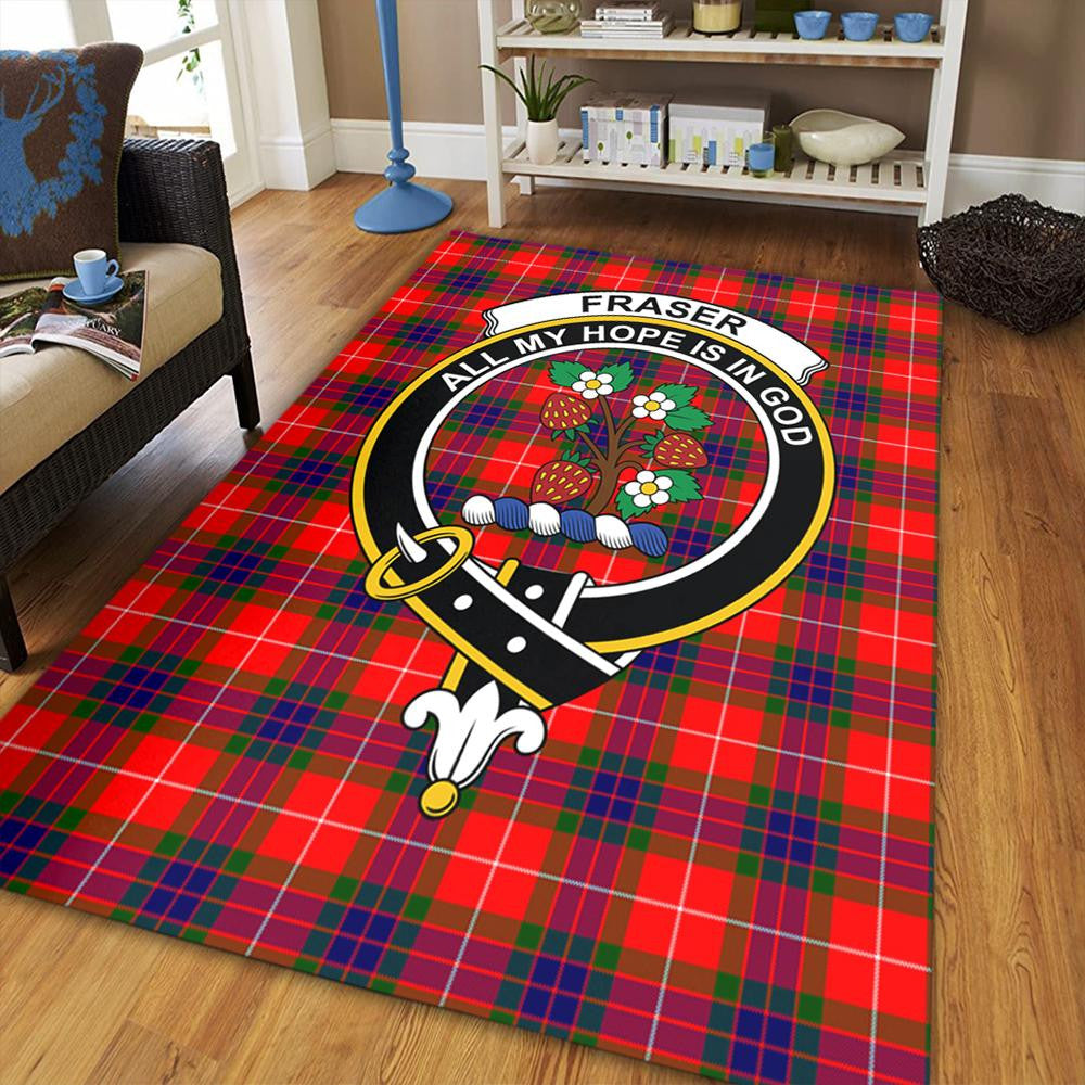 Fraser Modern Tartan Crest Area Rug