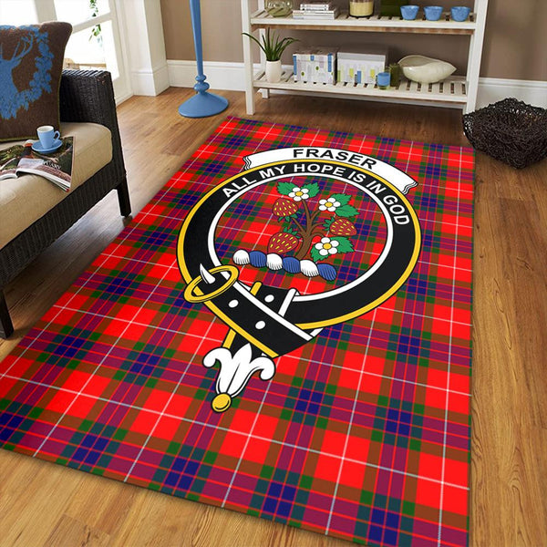 Fraser Modern Tartan Crest Area Rug