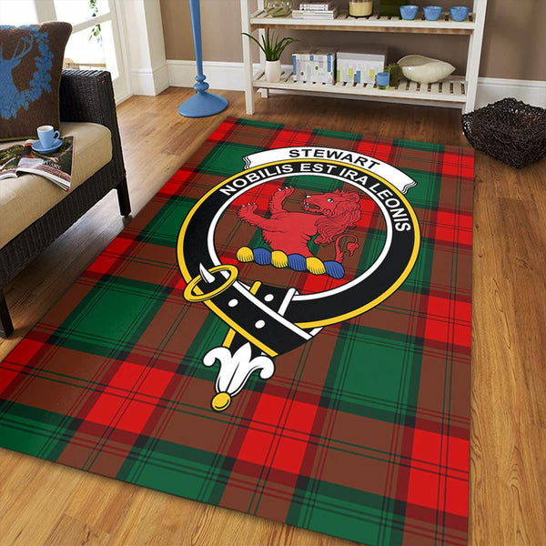 Stewart Atholl Modern Tartan Crest Area Rug