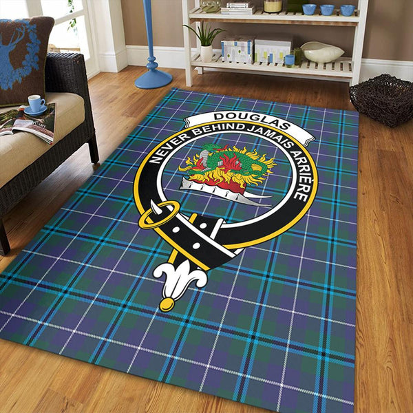 Douglas Modern Tartan Crest Area Rug